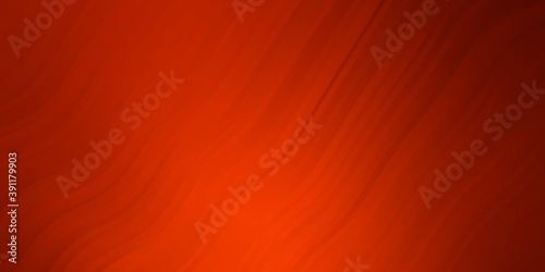 Light Orange vector background with bent lines.