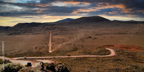 view of the Plaine des Sables, la Reunion island photo