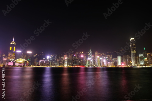 A night at Avenue of stars Hongkong