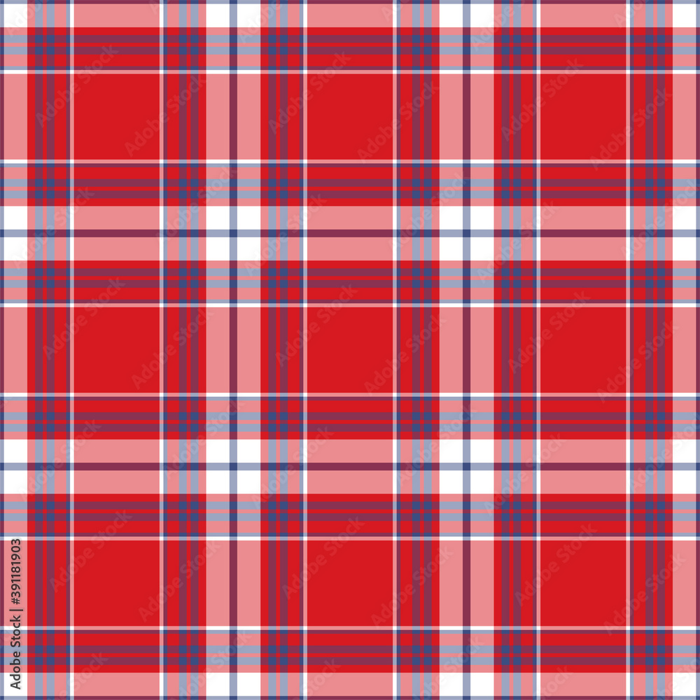 Obraz premium Plaid seamless pattern. Vector background of textile ornament. Flat fabric design.