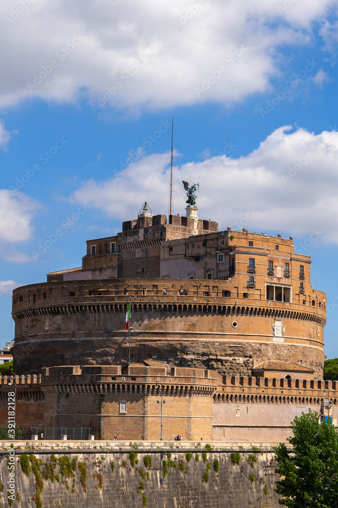 City of Rome in Italy, Castle of the Holy Angel (Castel Sant Angelo) - Mausoleum of Hadrian