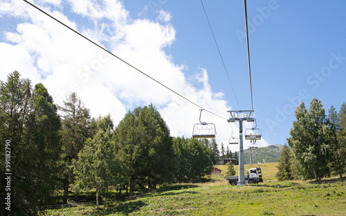 Chair lift and landscape