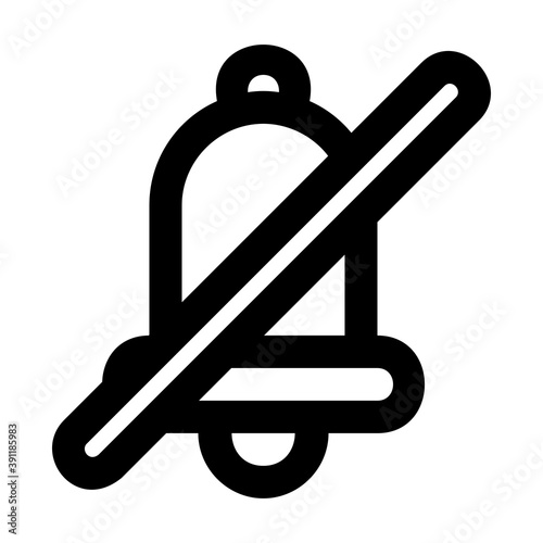 Notification Off icon vector illustration in line style for any projects