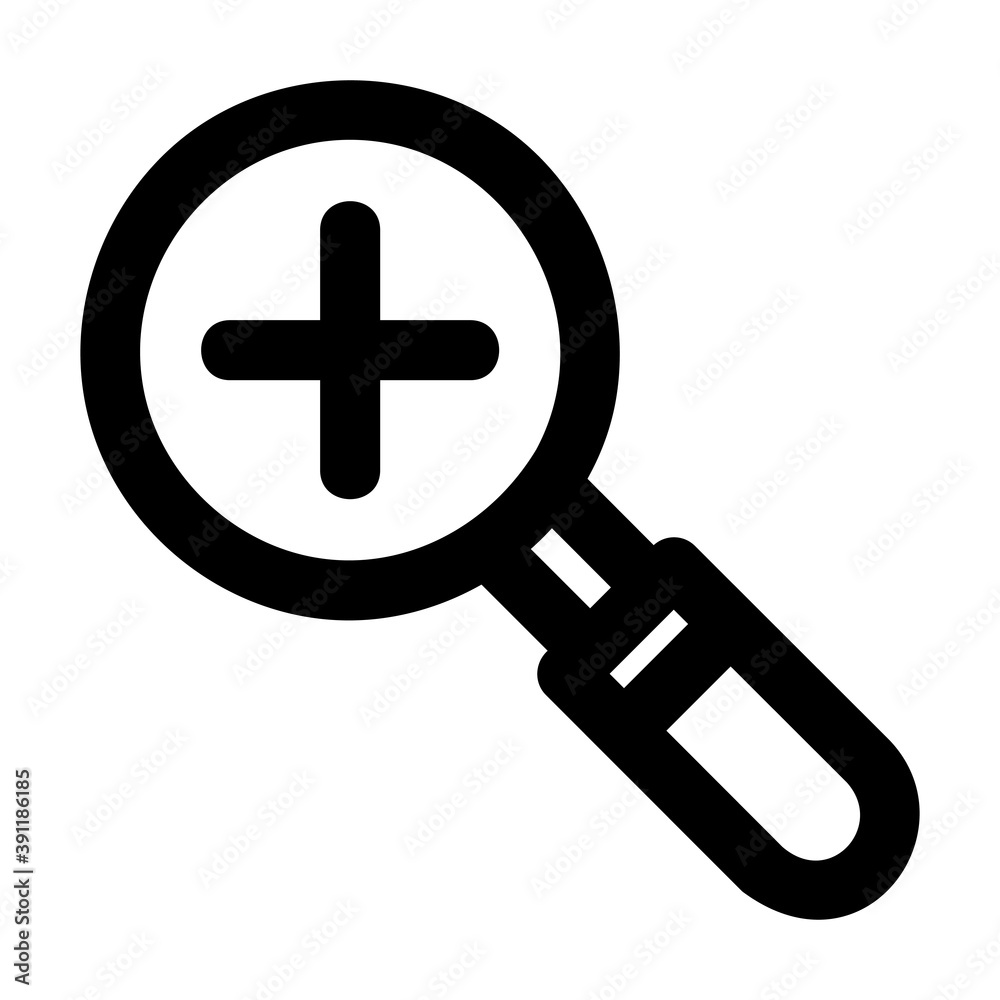 Fototapeta premium Zoom In icon vector illustration in line style for any projects