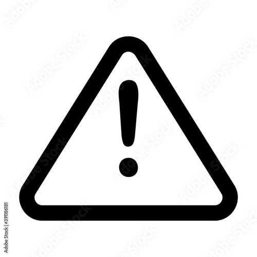 Warning icon vector illustration in line style for any projects