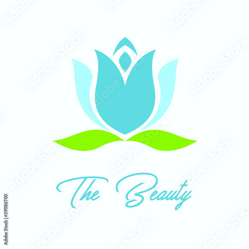 lotus petals leaf vector logo template for beauty cosmetic product  make up  fashion  yoga business logo