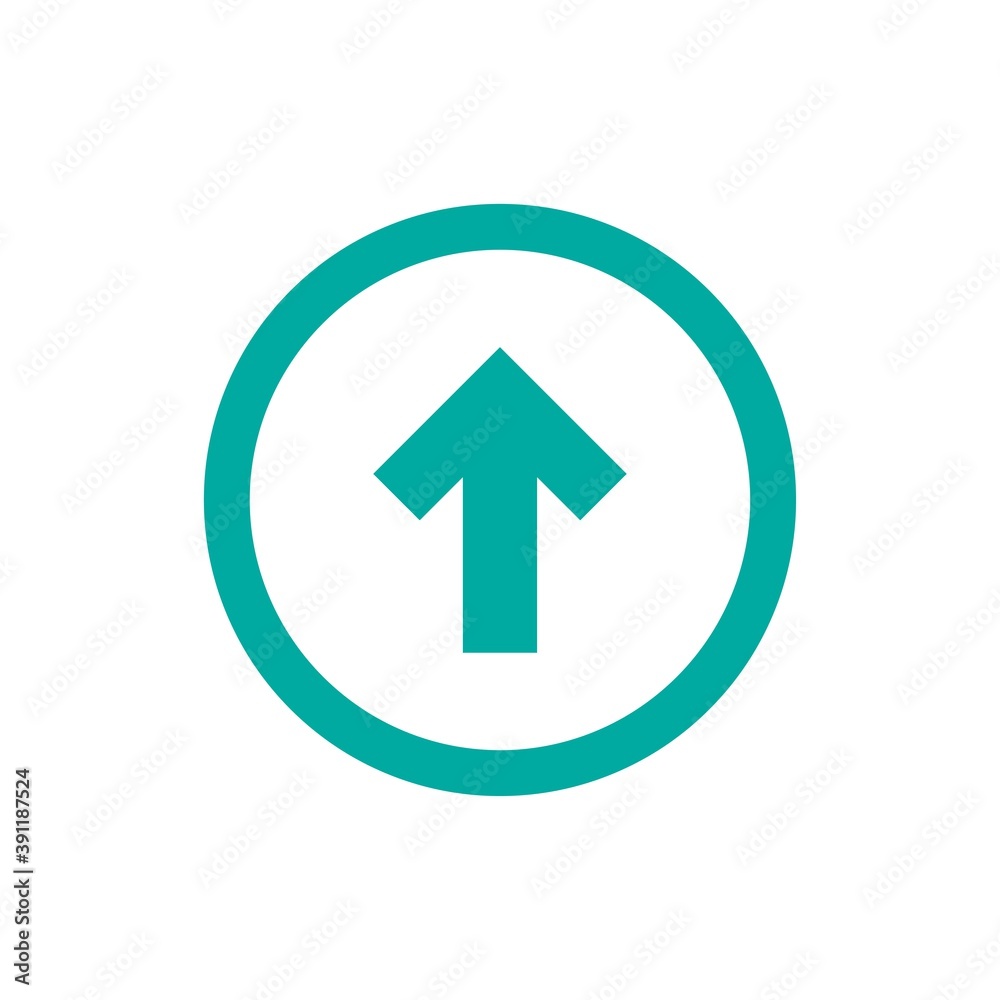 blue squared arrow up in blue circle icon. Isolated on white. blue squared arrow up in blue circle icon. Isolated on white.