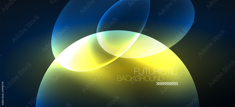Neon ellipses abstract backgrounds. Shiny bright round shapes glowing in the dark. Vector futuristic illustrations for covers, banners, flyers and posters and other Neon ellipses abstract backgrounds. Shiny bright round shapes glowing in the dark. Vector futuristic illustrations for covers, banners, flyers and posters and other