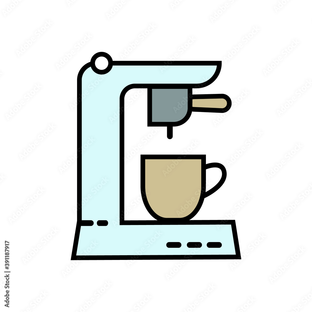 Coffee machine vector icon Coffee machine vector icon