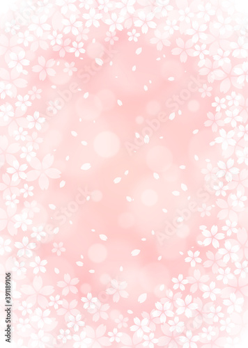【桜の背景画像素材】ホワホワした桜の背景【春のイメージに】 © Kinusara