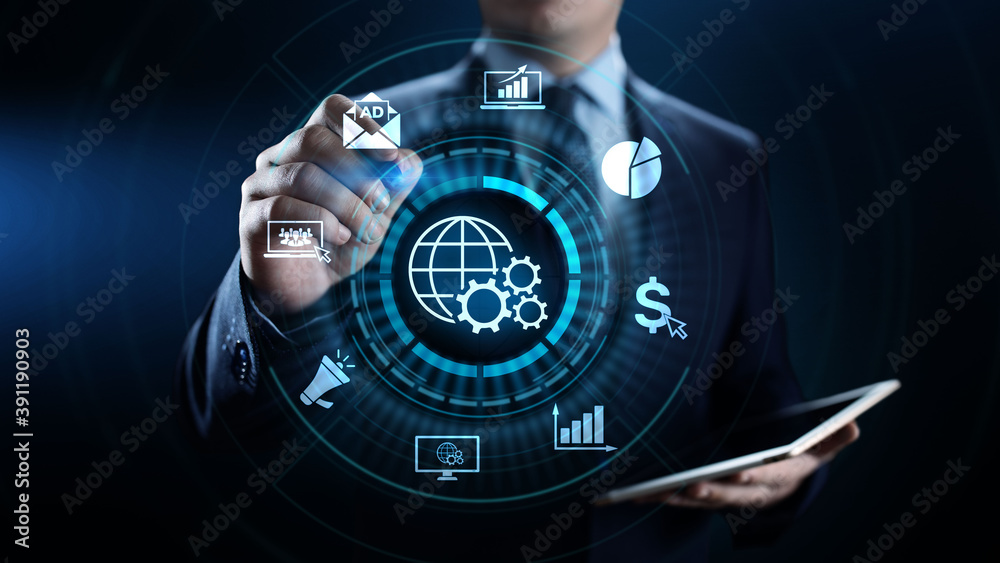 Digital marketing internet advertising and sales increase business technology concept. Digital marketing internet advertising and sales increase business technology concept.
