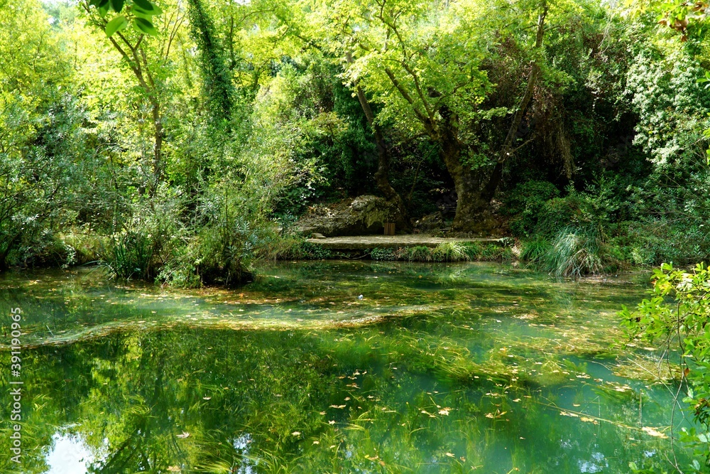 View of Kursunlu Waterfalls in Antalya district of Turkey. View of Kursunlu Waterfalls in Antalya district of Turkey.