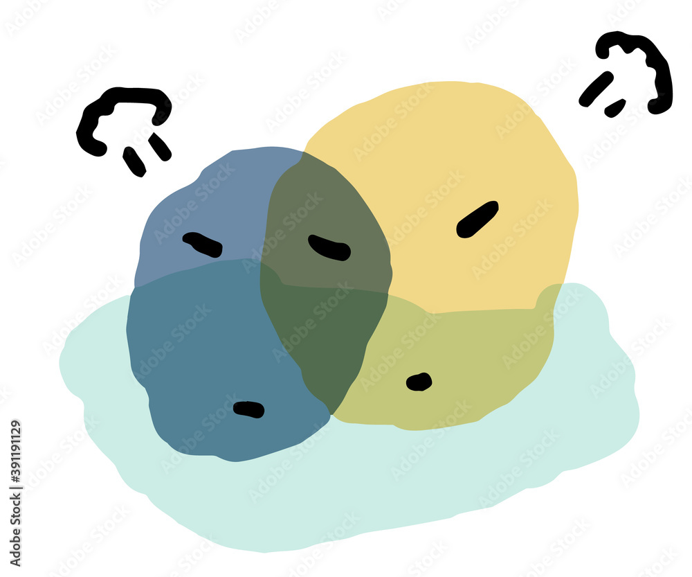 Discord : Abstract illustration  like woodblock print