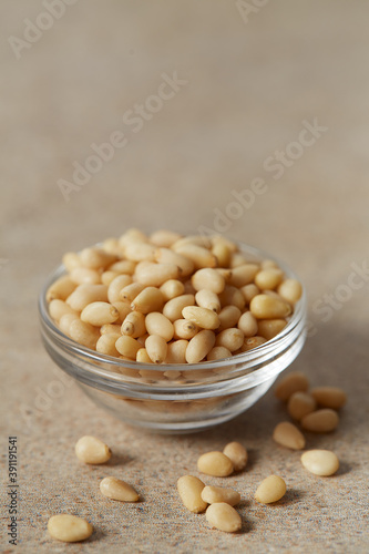 pine nuts in a bowl