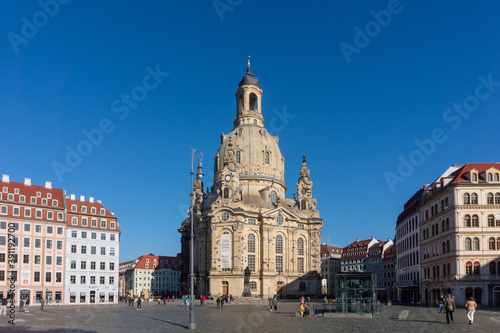 Dresden Sachsen Frauenkirche Deutschland Himmel 
