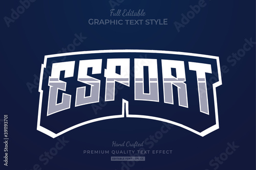 Esport Team Gray Editable Text Effect