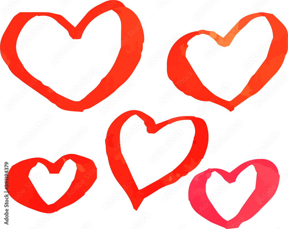 Warm Watercolor-like handwriting Cute heart Warm Watercolor-like handwriting Cute heart