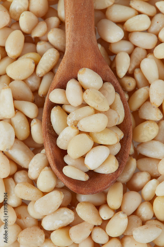 pine nuts isolated on white background