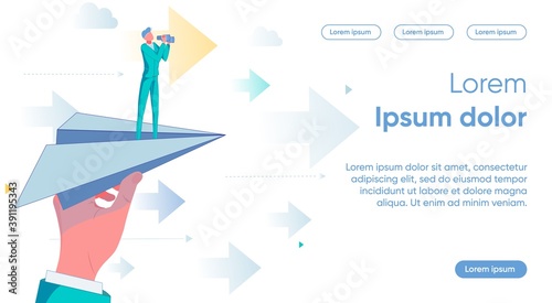 Startup Launching, Company Development Strategy Vector Concept