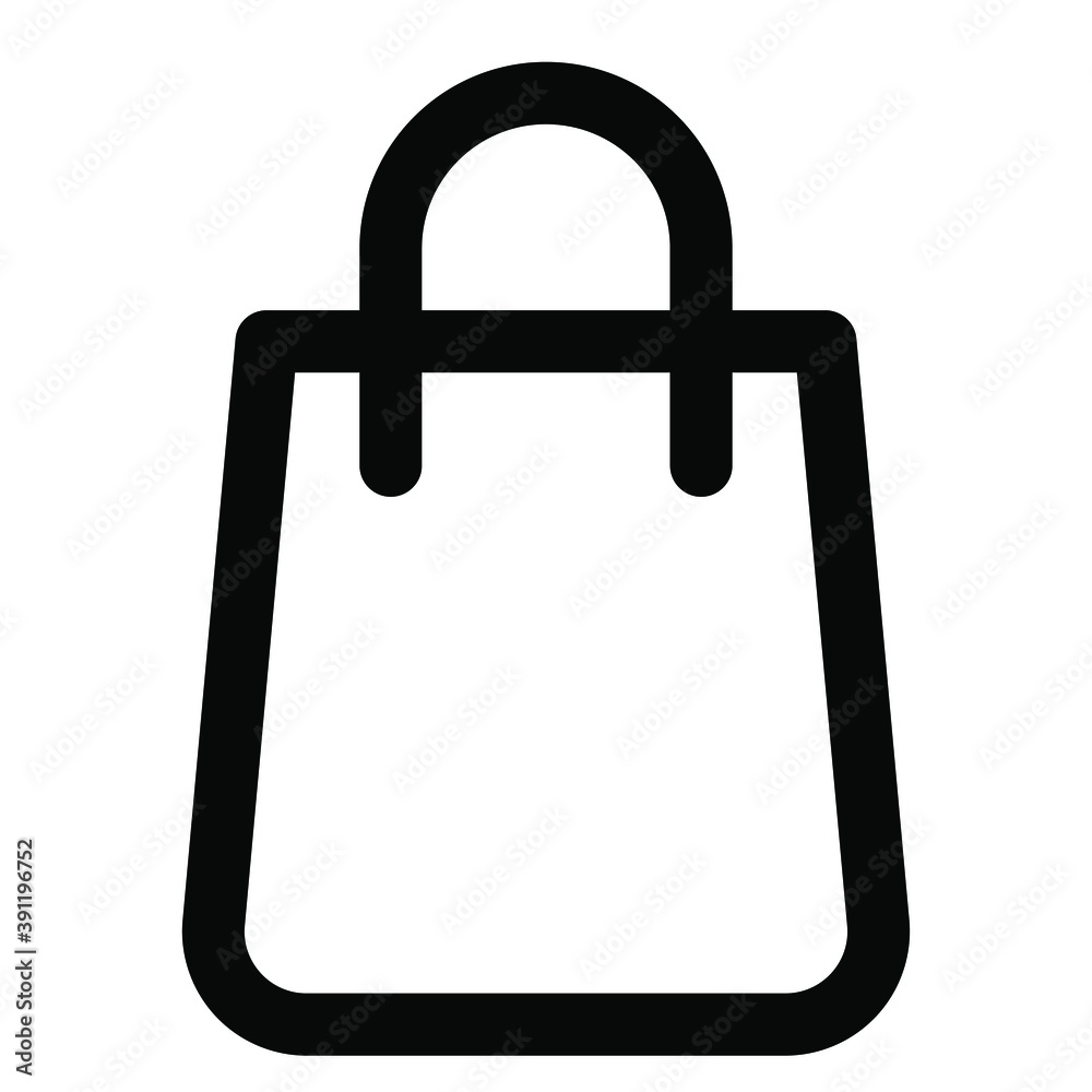 Shopping Bag icon vector isolated on white background. web or app icon. Shopping Bag icon vector isolated on white background. web or app icon.