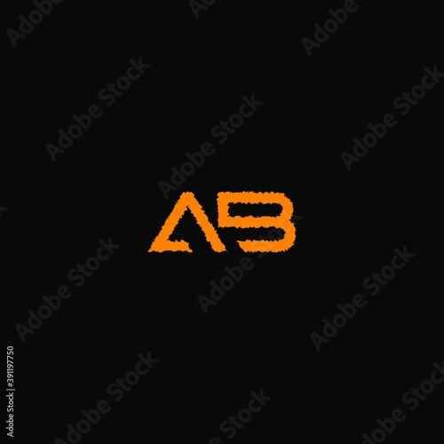 A B letter logo creative design on black color background, ab monogram
