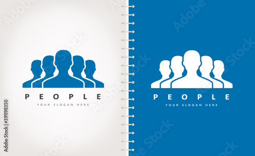 People logo vector. Socium design. photo