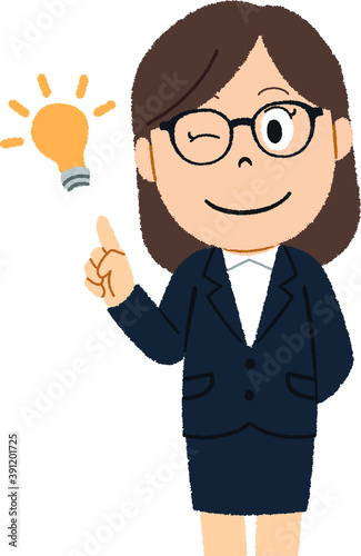 アドバイスをする上司のイラスト 