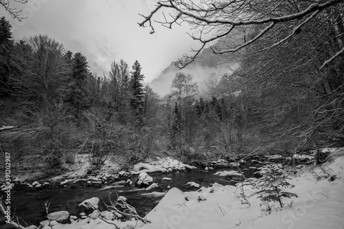 Winter in Ordesa and Monte Perdido National Park, Pyrenees, Spain