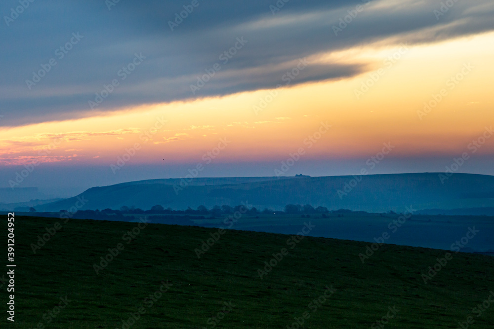 Sunrise on Ditchling Beacon in Sussex