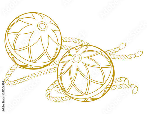 手まり　Temari-traditional Japanese handball	