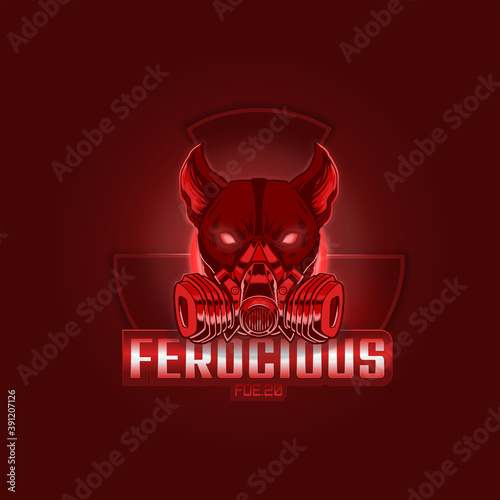 Esports Team Gaming Logotype - Ferocious Foe.20 Monochromatic