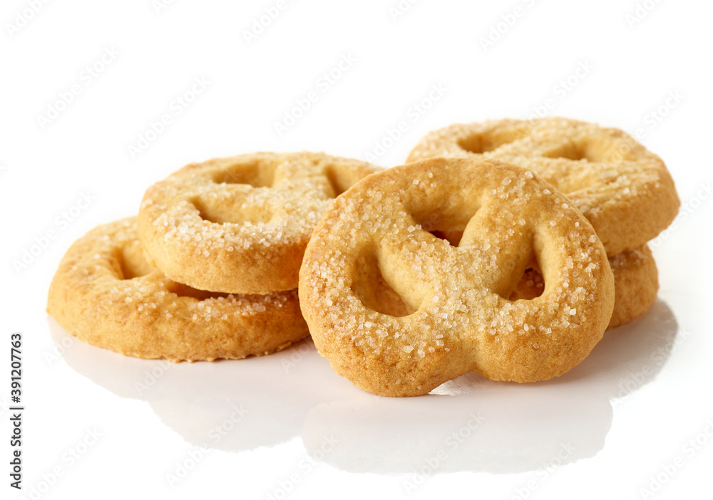 Butter cookies isolated on white background Butter cookies isolated on white background