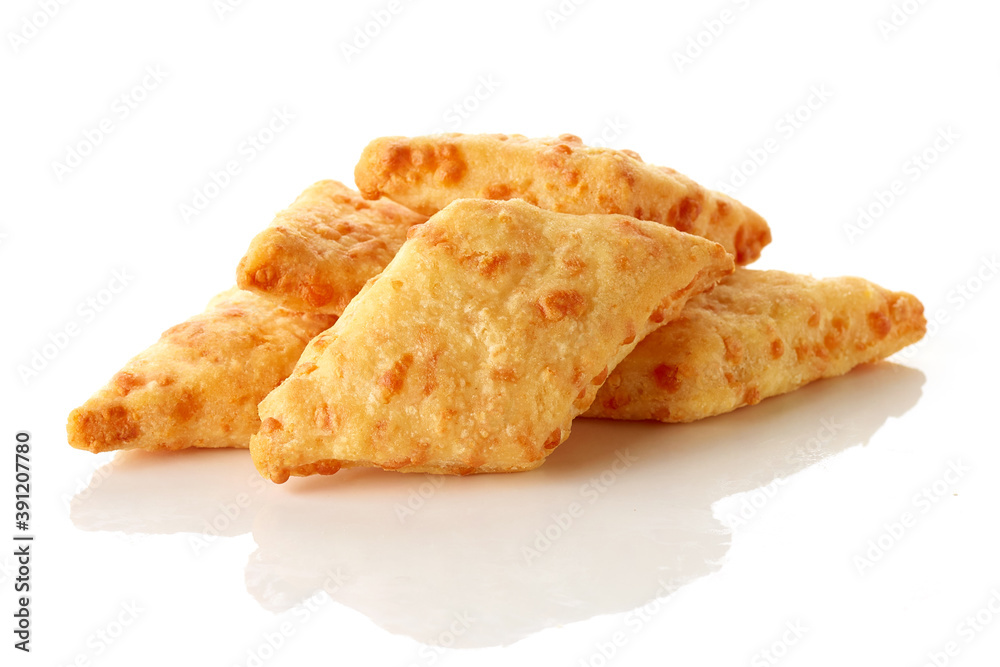 Cheese cookies isolated on white background Cheese cookies isolated on white background