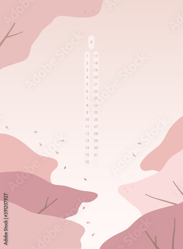 Emotional Background Illustration Calendar Collection