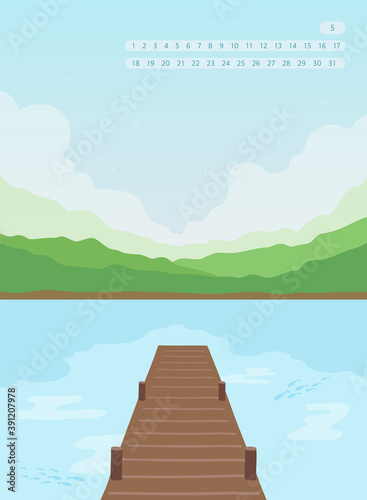 Emotional Background Illustration Calendar Collection