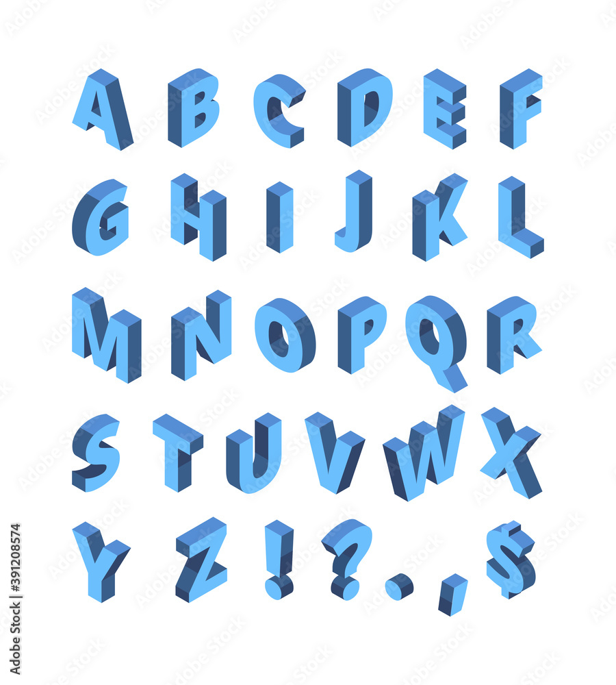 Isometric alphabet. Line colored letters geometrical halftone font vector typography set. Alphabet typography isometric letter, graphic abc typeset perspective illustration Isometric alphabet. Line colored letters geometrical halftone font vector typography set. Alphabet typography isometric letter, graphic abc typeset perspective illustration