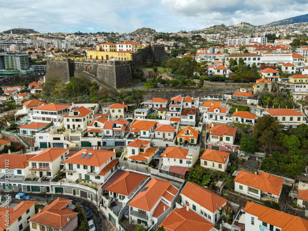 sky panoramic of Madeira Island Funchal 