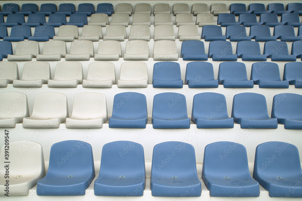 empty chairs at the pandemic football stadium in the world. coronavirus. there are no people. empty chairs at the pandemic football stadium in the world. coronavirus. there are no people.