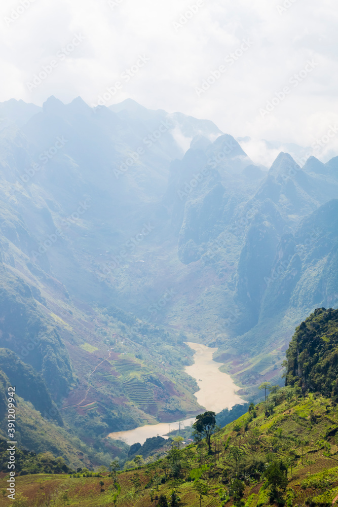 Sun light on terraces rice fields. rice fields in Northwest of Vietnam. Landscape terraced rice field next near Sapa Sun light on terraces rice fields. rice fields in Northwest of Vietnam. Landscape terraced rice field next near Sapa