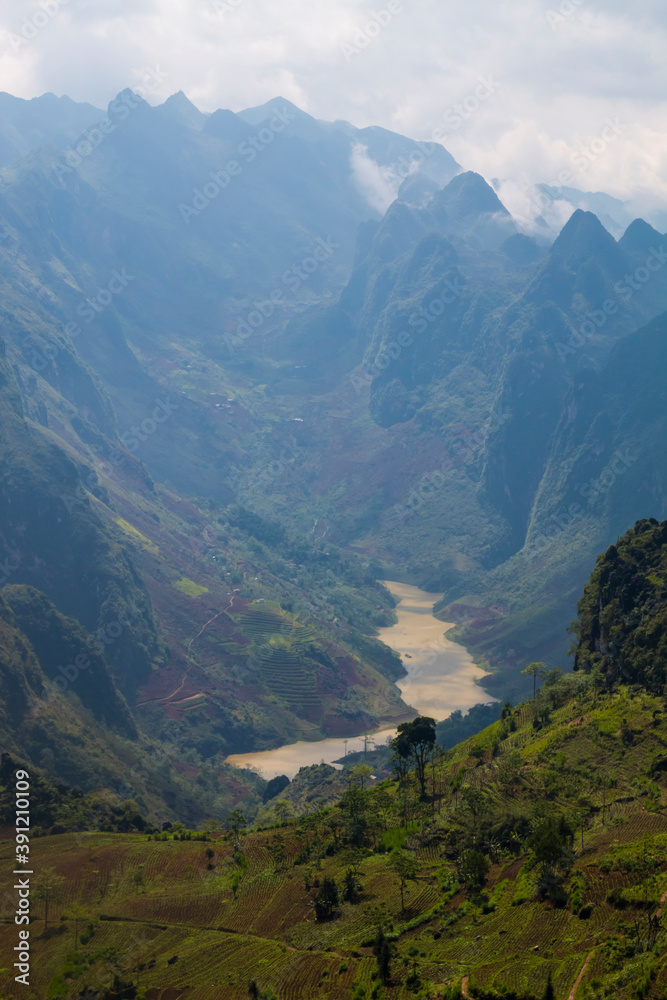 Sun light on terraces rice fields. rice fields in Northwest of Vietnam. Landscape terraced rice field next near Sapa Sun light on terraces rice fields. rice fields in Northwest of Vietnam. Landscape terraced rice field next near Sapa
