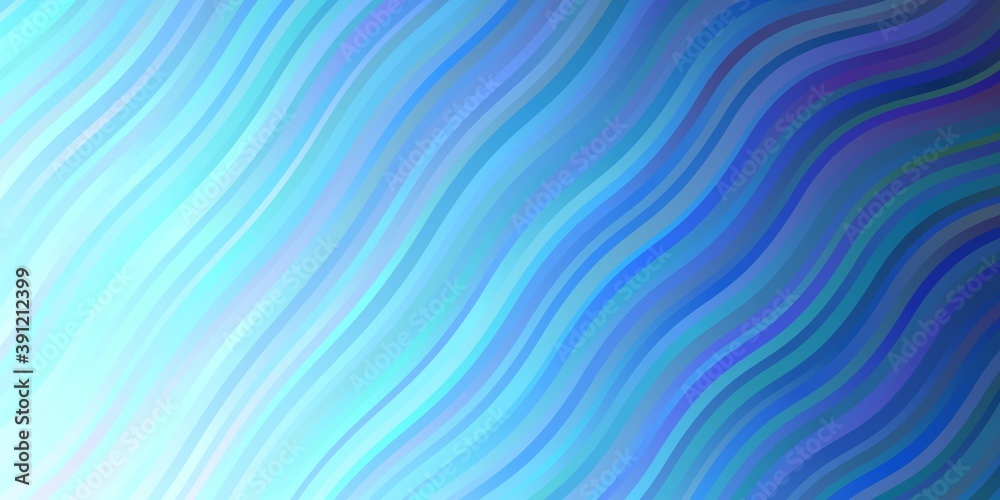 Obraz premium Light BLUE vector texture with curves.