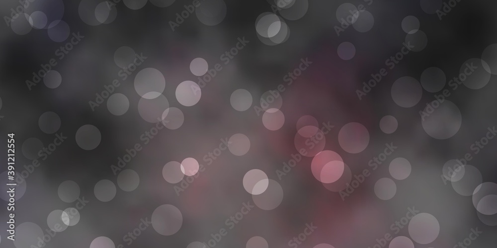 Dark Pink vector template with circles.