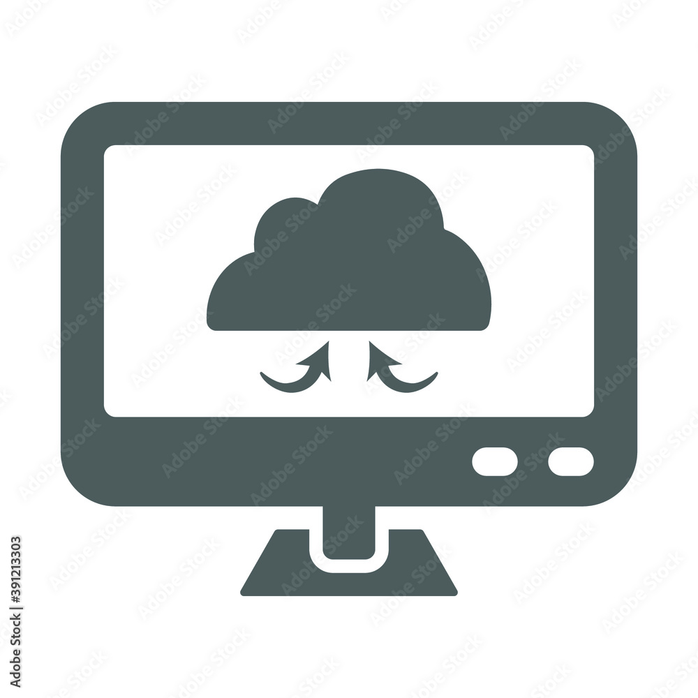 Cloud, computing network, storage icon. Vector graphics Cloud, computing network, storage icon. Vector graphics