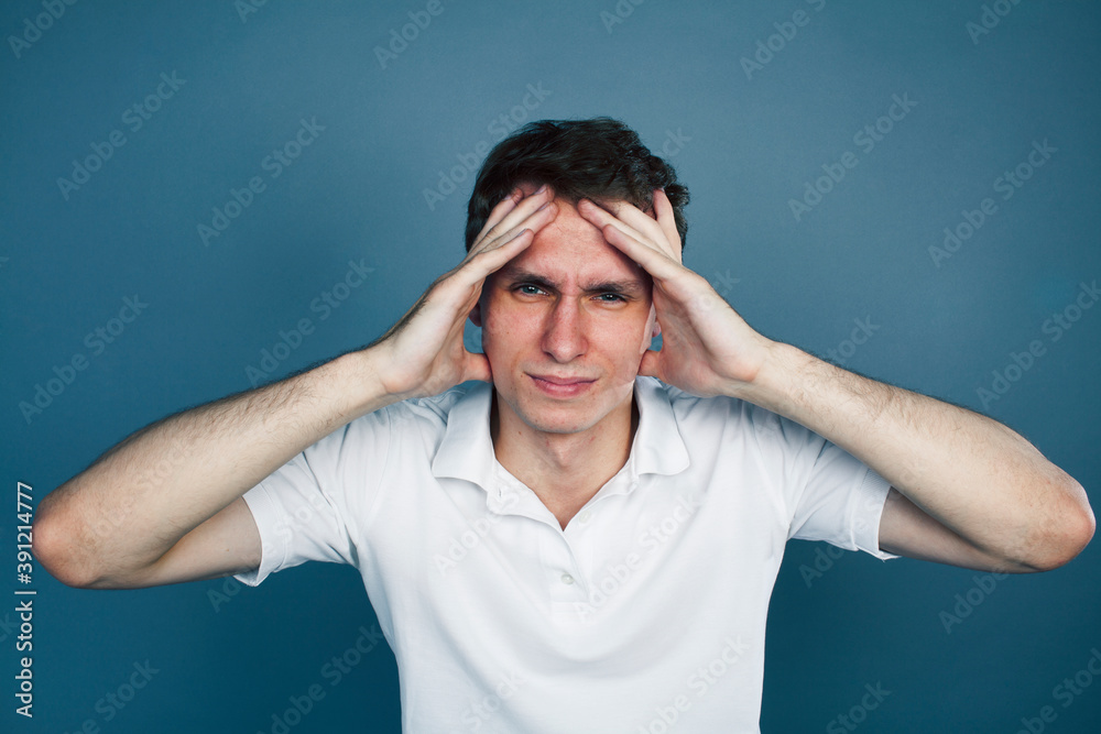 young goofy man with pimples pointing gesturing in studio, stupid bookwarm little crazy, lifestyle people concept young goofy man with pimples pointing gesturing in studio, stupid bookwarm little crazy, lifestyle people concept