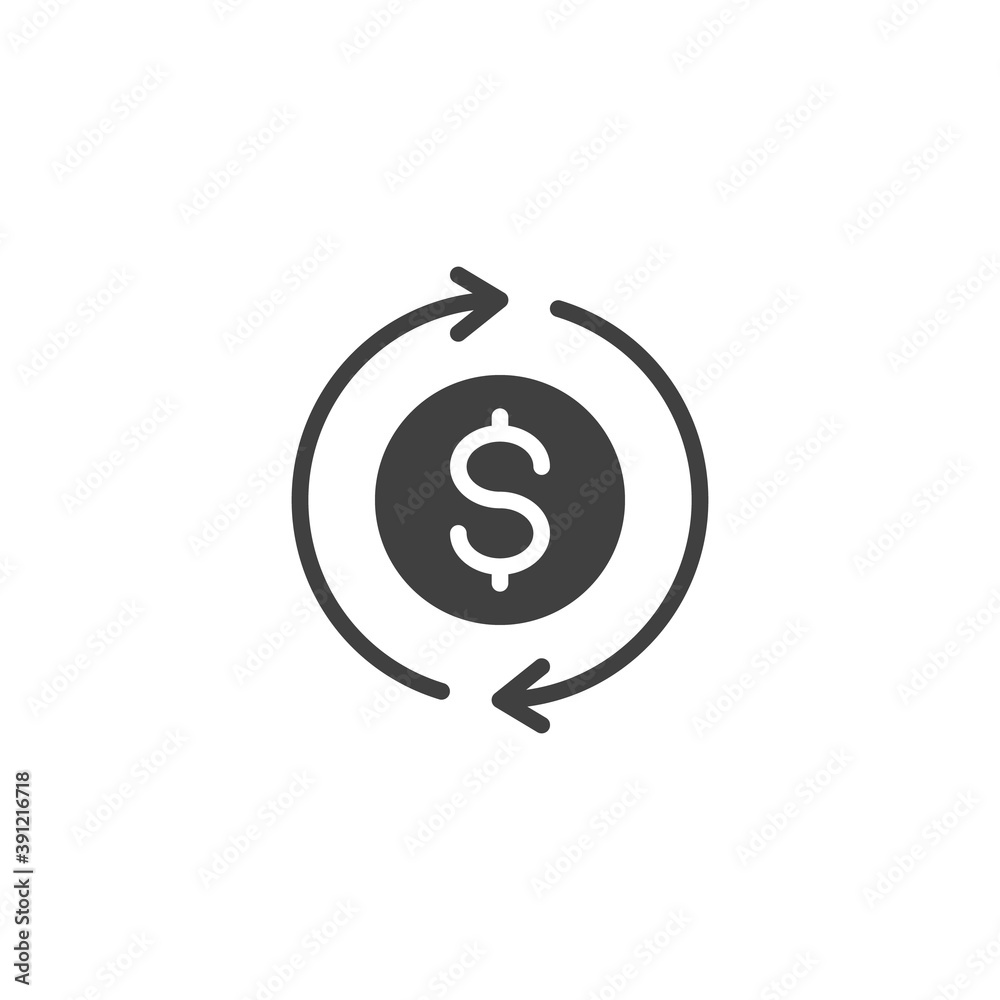 Currency exchange vector icon. filled flat sign for mobile concept and web design. Dollar money exchange glyph icon. Symbol, logo illustration. Vector graphics Currency exchange vector icon. filled flat sign for mobile concept and web design. Dollar money exchange glyph icon. Symbol, logo illustration. Vector graphics