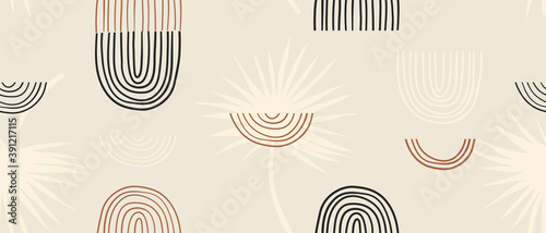 Minimalist contemporary aesthetic trendy pattern. Fashionable template for design.