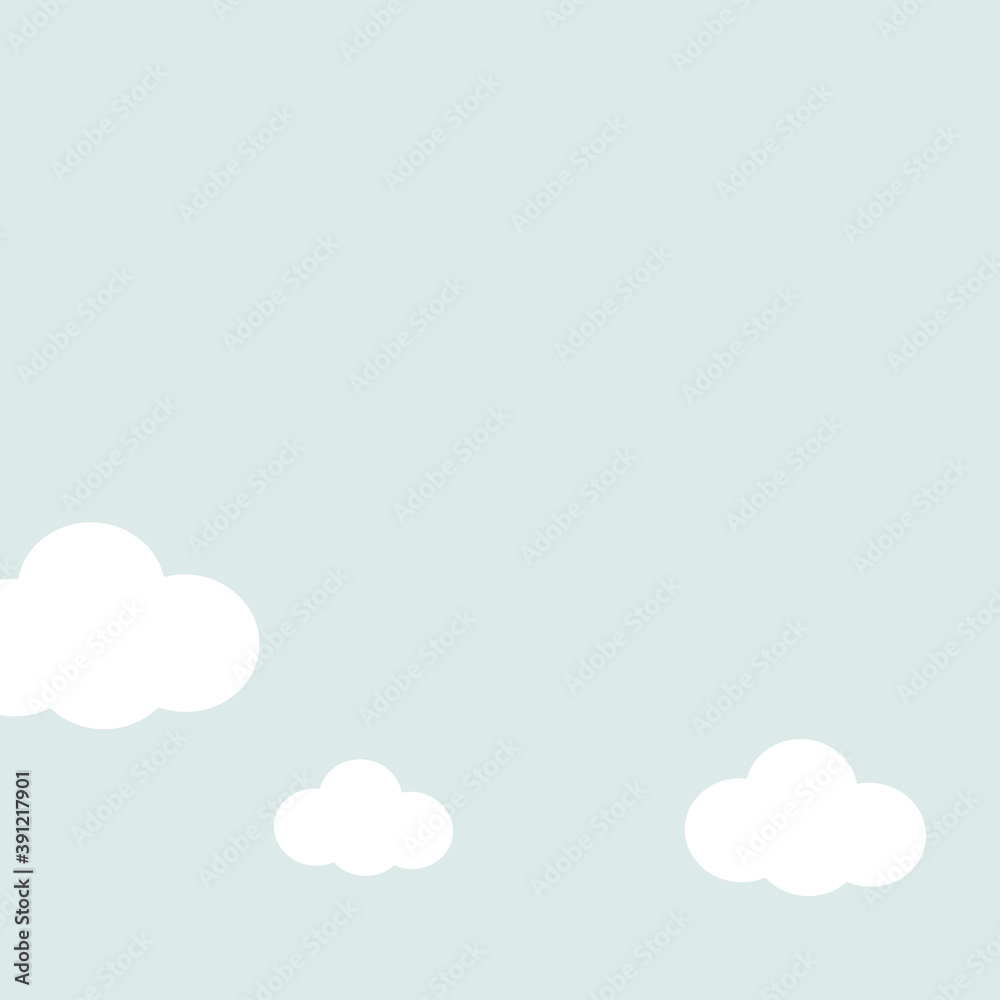 Sky background with clouds. Vector illustration
