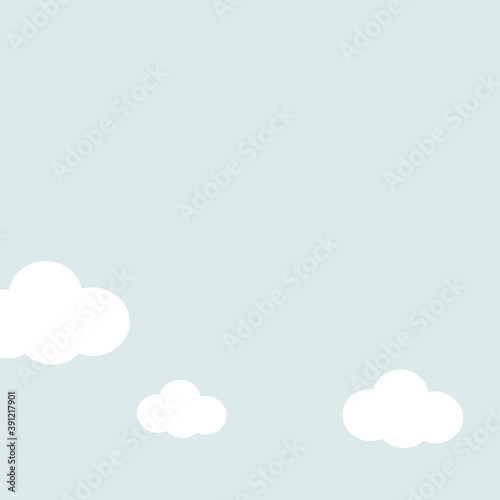 Sky background with clouds. Vector illustration