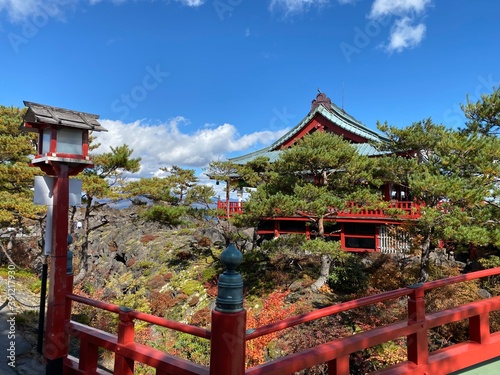 Landscape of Onioshidashi Park in Tsumagoi Village, Gunma Prefecture, Japan.