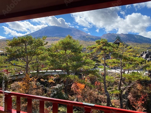 Landscape of Onioshidashi Park in Tsumagoi Village, Gunma Prefecture, Japan. photo